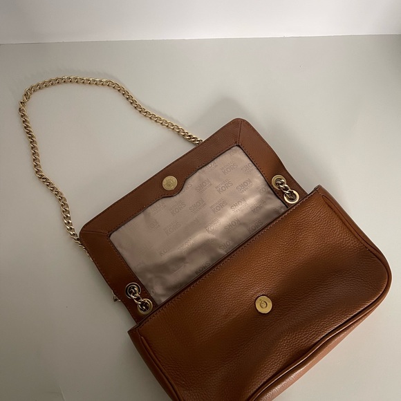 Michael Kors Gold Chain Leather Shoulder Bag - Picture 6 of 9